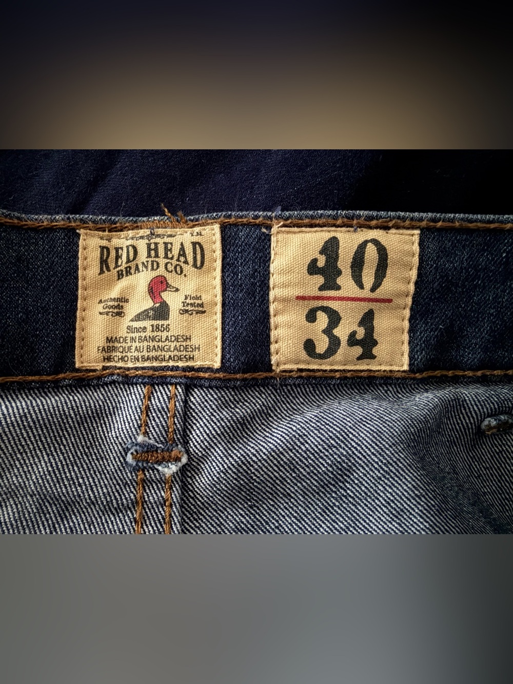 NEW RedHead Men’s 40x34 Relaxed Fit Dark Blue Jeans New With Tags - Picture 5 of 8